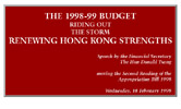 The 1998-99 Budget