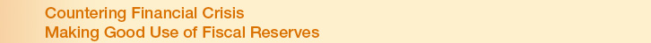 Countering Financial Crisis Making Good Use of Fiscal Reserves